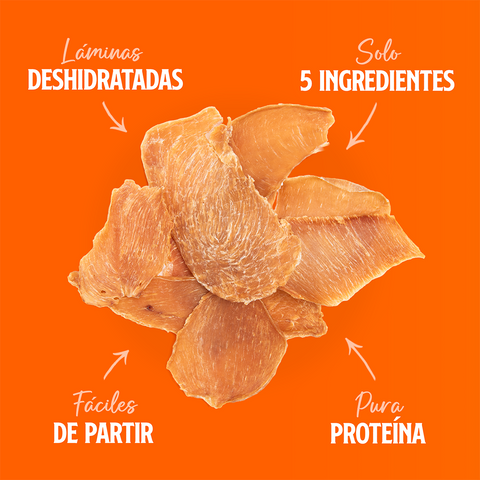 Pack 4un. Snack Jerky Chips Wuaf Pollo 40g