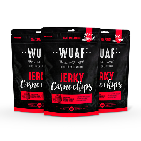 Pack 3un. Jerky Chips Carne 40gr