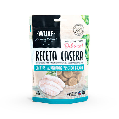Snack Receta Casera Wuaf Pescado Brócoli 100g