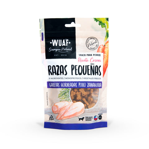 Snack Raza Pequeña Wuaf Pollo Zanahoria 85g