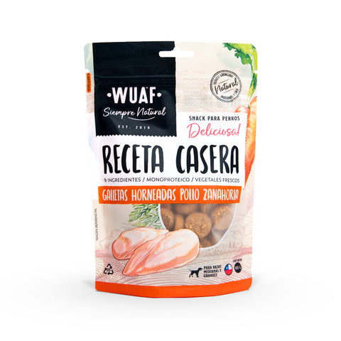 Snack Receta Casera Wuaf Pollo Zanahoria 100g