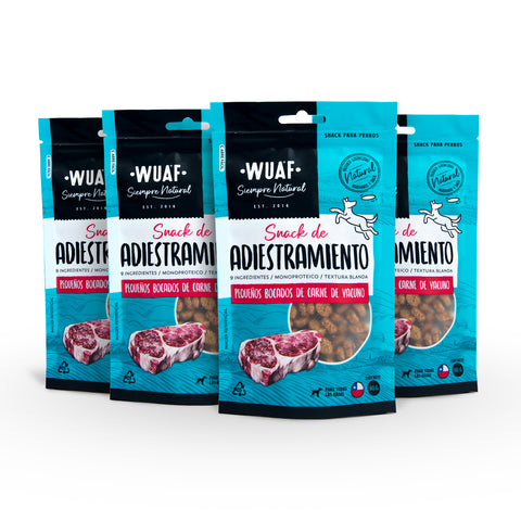 Pack 4un. Snack de Adiestramiento Wuaf Carne 60g