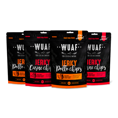 Pack 4un. Jerky Chips Carne y Pollo 40 gr
